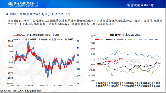 【沥青周报】OPEC+7月份延续增产，Bu-Brent裂解价差再延强势